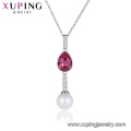 44343 Luxus Qualität Frauen Schmuck Rhodium Farbe Mode-Design Perle und Kristalle von Swarovski, Anhänger Halskette Schmuck
